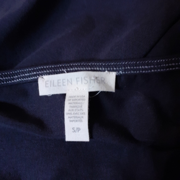 Eileen Fisher graphite relaxed fit tee shirt dress w/ constrast stitching - Picture 7 of 10